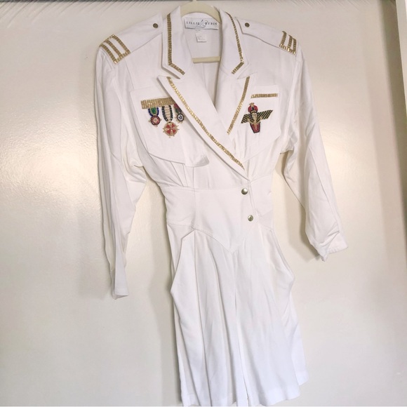 Vintage Lillie Rubin Military Style Romper - Picture 1 of 6